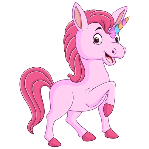 Pink Unicorn Transparent Sticker